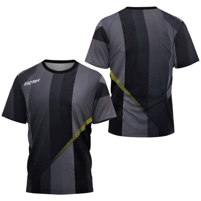 Férfi póló 3D Asztalitenisz Nyomtatás Pólók Nyári Tenisz Tollaslabda Póló Kocogó és Fitnesz Klub Quick Dry rövid ujjú felsők