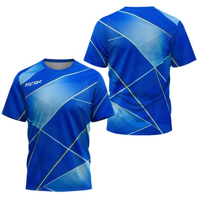 Férfi póló 3D Asztalitenisz Nyomtatás Pólók Nyári Tenisz Tollaslabda Póló Kocogó és Fitnesz Klub Quick Dry rövid ujjú felsők