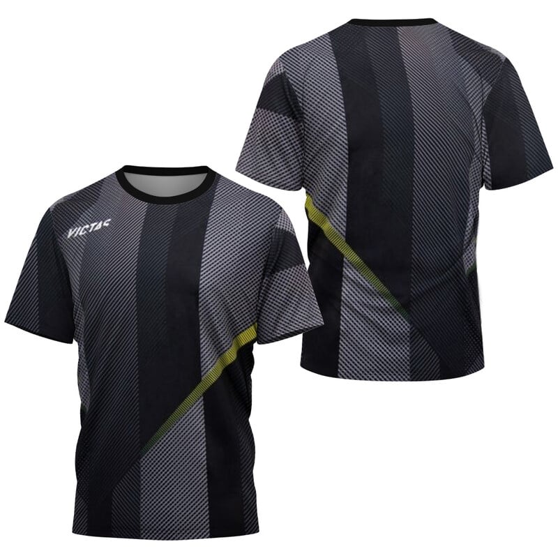 Férfi póló 3D Asztalitenisz Nyomtatás Pólók Nyári Tenisz Tollaslabda Póló Kocogó és Fitnesz Klub Quick Dry rövid ujjú felsők