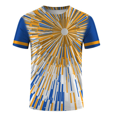 Vânzări fierbinți la modă, sport, alergare, tenis de masă, haine de antrenament imprimate 3D pentru bărbați și femei, ocazional, cu gât rotund, cu mânecă scurtă.