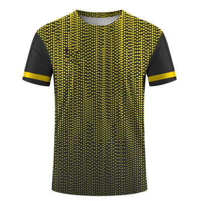 Vânzări fierbinți la modă, sport, alergare, tenis de masă, haine de antrenament imprimate 3D pentru bărbați și femei, ocazional, cu gât rotund, cu mânecă scurtă.