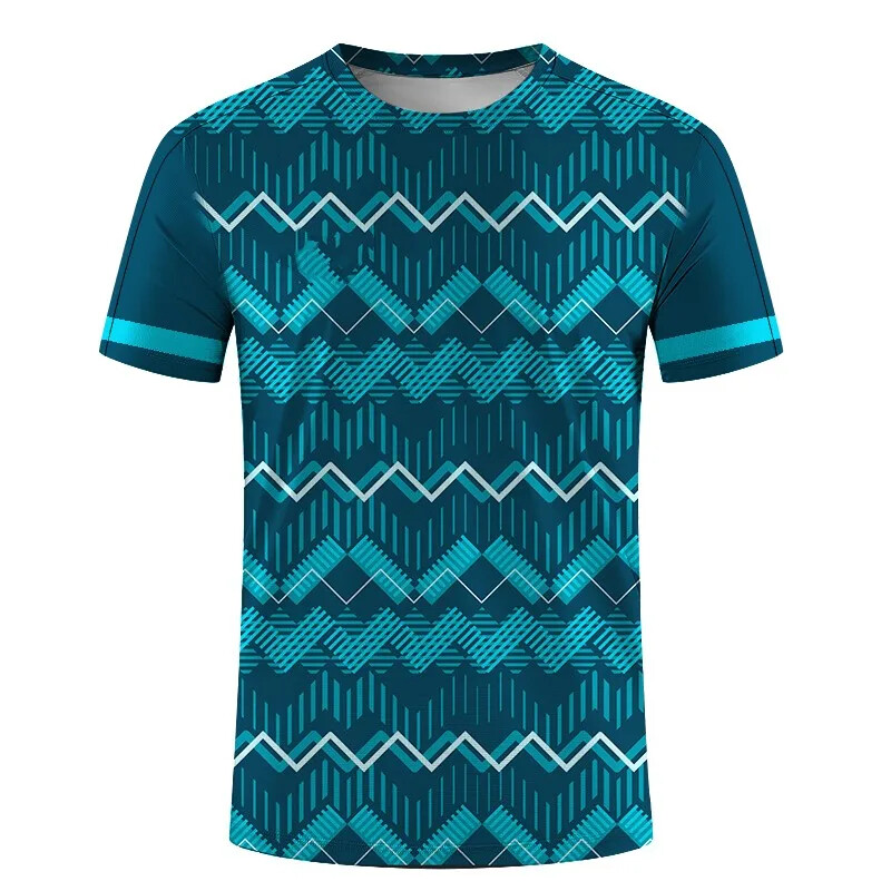 Vânzări fierbinți la modă, sport, alergare, tenis de masă, haine de antrenament imprimate 3D pentru bărbați și femei, ocazional, cu gât rotund, cu mânecă scurtă.