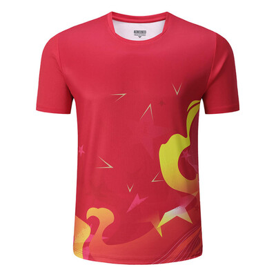 Επαγγελματίες γυναικείες μπλούζες τένις μπάντμιντον Ανδρικά μπλουζάκια πινγκ πονγκ τρισδιάστατη εκτύπωση Τζέρσεϊ για αγόρια για τρέξιμο πολυεστέρα γιόγκα γυμναστικής