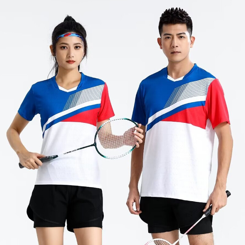 Ľahký bedmintonový dres na mieru pre mužov a ženy 2024, stolný tenis s krátkym rukávom, biele tričko, veľkoobchod so športovým oblečením