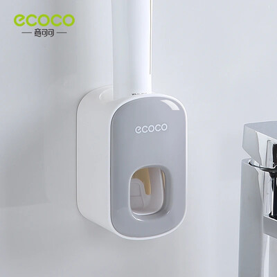 Automatický dávkovač zubnej pasty ECOCO, nástenný držiak na kúpeľňu, kúpeľňové doplnky, vodotesný odšťavovač zubnej pasty, držiak na zubnú kefku