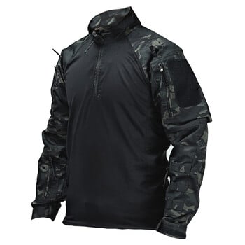 Мъжка военна униформа Multicam Combat Shirt Тактическа риза с дълъг ръкав Пейнтбол Облекло за къмпинг и лов