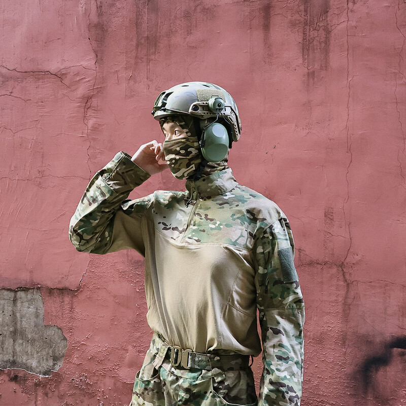 SINAIRSOFT Taktické tričká Gen2 Assault CP maskáčové tričko s dlhým rukávom, poľovnícke, airsoftové, paintballové, športové oblečenie