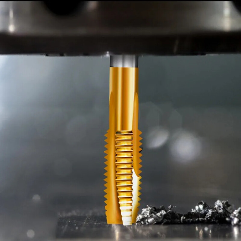 Závitník M2-M12 HSS s hrotom obsahujúcim kobalt, mechanický závitník, vŕtacie nástroje z nehrdzavejúcej ocele, špeciálne titánované závitovanie.