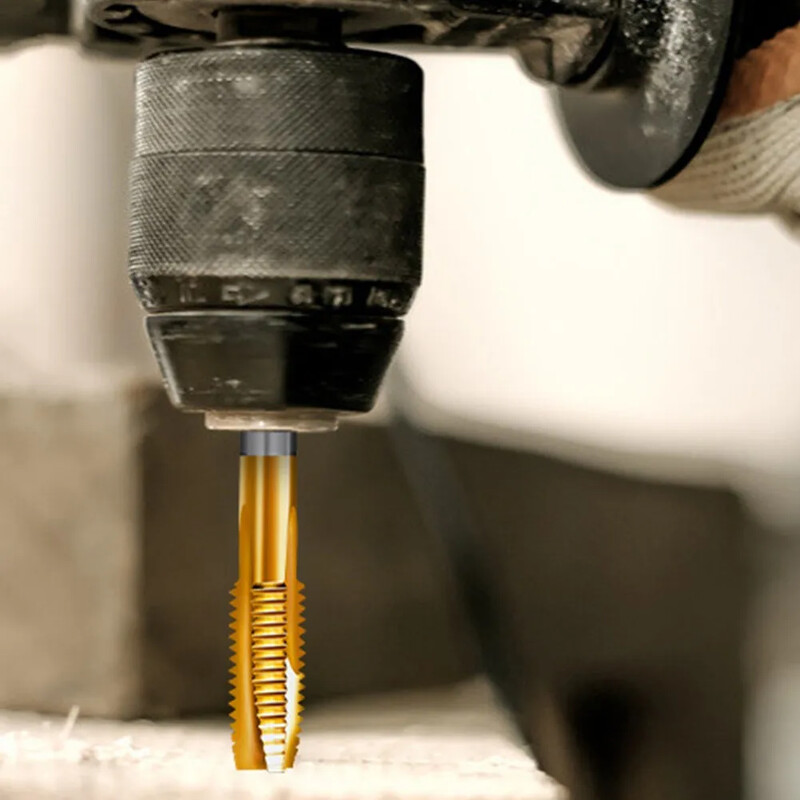 Závitník M2-M12 HSS s hrotom obsahujúcim kobalt, mechanický závitník, vŕtacie nástroje z nehrdzavejúcej ocele, špeciálne titánované závitovanie.