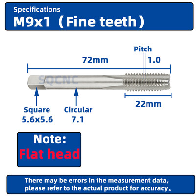 RIGTIP HSS cu tijă lungă, canelut drept, robinet cu șurub, gaură adâncă, filet, robinet metric, pentru unelte de prelucrare a metalelor M3-M52