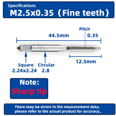 RIGTIP HSS cu tijă lungă, canelut drept, robinet cu șurub, gaură adâncă, filet, robinet metric, pentru unelte de prelucrare a metalelor M3-M52