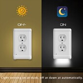 Elektriline pistikupesa seinaplaat LED-öötulede lülitiga ühepooluseliste kahepoolsete pistikupesade jaoks Lülitab automaatse sisselülitamise väljalülitusanduri