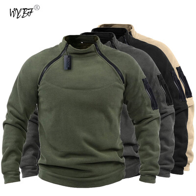 Ανδρικό SWAT Tactical Outdoor Polar Fleece μπουφάν κυνηγιού Ρούχα κυνηγιού Ζεστό πουλόβερ με φερμουάρ Αντρικό αντιανεμικό παλτό Θερμικό πουλόβερ πεζοπορίας