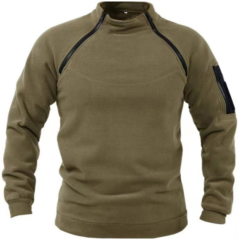 US SWAT Férfi Taktikai kültéri Polar Polár dzseki Vadászruházat Meleg cipzáras Pulóver Férfi Szélálló Kabát Termikus túrapulóver