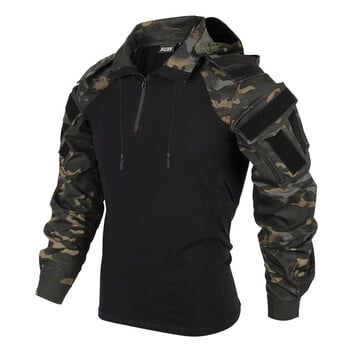 Στρατιωτικό CP Camouflage Multicam Military Combat T-Shirt Ανδρικό πουκάμισο Tactical Airsoft Paintball Ρούχα κυνηγιού για κάμπινγκ