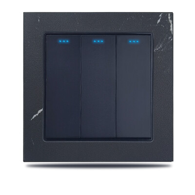 Sienas apgaismojuma slēdzis Sienas kontaktligzda Marmora stila plāksne Akmens panelis USB tipa C ātrās uzlādes kontaktligzda Ūdensnecaurlaidīga vannas istabas ligzda