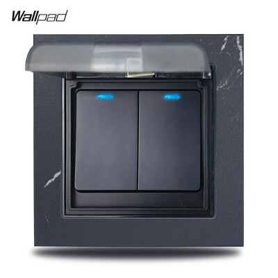 Sienas apgaismojuma slēdzis Sienas kontaktligzda Marmora stila plāksne Akmens panelis USB tipa C ātrās uzlādes kontaktligzda Ūdensnecaurlaidīga vannas istabas ligzda