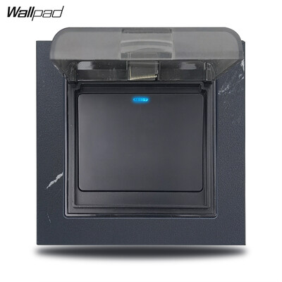 Sienas apgaismojuma slēdzis Sienas kontaktligzda Marmora stila plāksne Akmens panelis USB tipa C ātrās uzlādes kontaktligzda Ūdensnecaurlaidīga vannas istabas ligzda