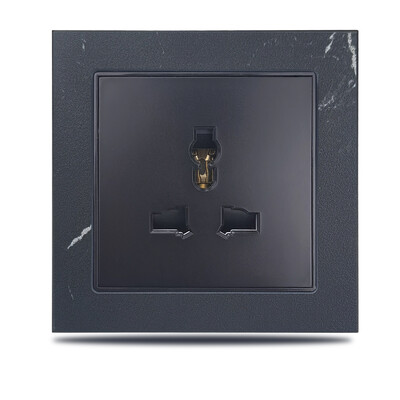 Sienas apgaismojuma slēdzis Sienas kontaktligzda Marmora stila plāksne Akmens panelis USB tipa C ātrās uzlādes kontaktligzda Ūdensnecaurlaidīga vannas istabas ligzda