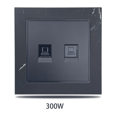 Sienas apgaismojuma slēdzis Sienas kontaktligzda Marmora stila plāksne Akmens panelis USB tipa C ātrās uzlādes kontaktligzda Ūdensnecaurlaidīga vannas istabas ligzda