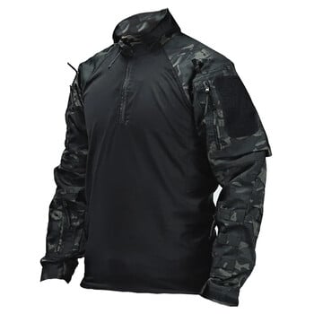 Мъжка камуфлажна туристическа униформа Multicam Frog Shirt Outdoor Tactical Shirt Long Sleeve Training Camping Ловно облекло