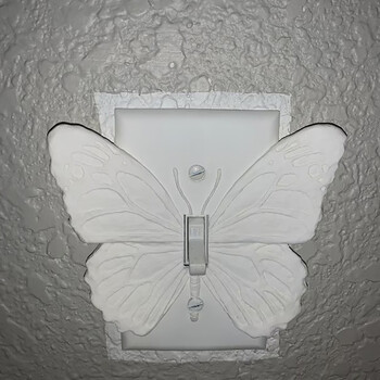 Κάλυμμα διακόπτη 3D Butterfly For Single Gang Toggle Switch Butterfly Decor Print Κάλυμμα πλάκας διακόπτη φωτός Πλαστικές πλάκες τοίχου