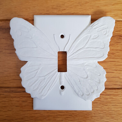 Κάλυμμα διακόπτη 3D Butterfly For Single Gang Toggle Switch Butterfly Decor Print Κάλυμμα πλάκας διακόπτη φωτός Πλαστικές πλάκες τοίχου