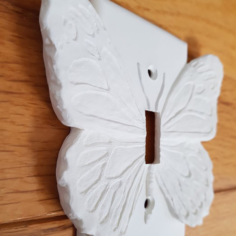 3D leptir poklopac za prekidač za jednu skupinu prekidača leptir dekor Print Poklopac ploče za prekidač svjetla Plastične zidne ploče