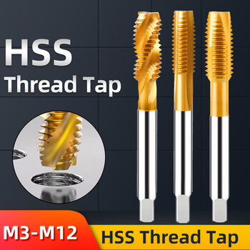 HSS Cobalt Containing Tip Βιδωτή βρύση Εργαλεία τρυπάνι βρύσης μηχανής Από ανοξείδωτο χάλυβα Ειδική επικάλυψη με τιτάνιο M3 M4 M5 M6