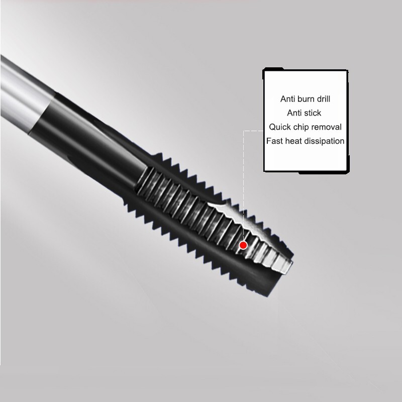 YIFINO M35 kobalto turintis titano dengtas HSS čiaupas, skirtas nerūdijančio plieno tiesiems griovelių / antgalio / spiraliniams čiaupams M2-M16