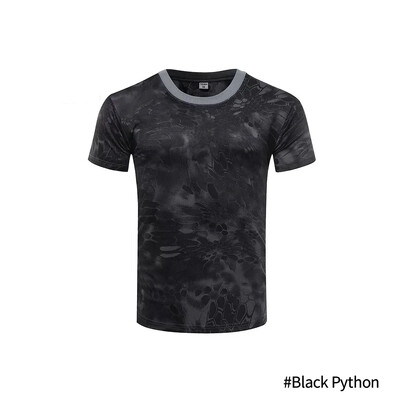 Noi haine tactice de camuflaj, tricou cu uscare rapidă, pentru bărbați, respirabil, cu decolteu O, tricou casual de vânătoare, din bumbac pur