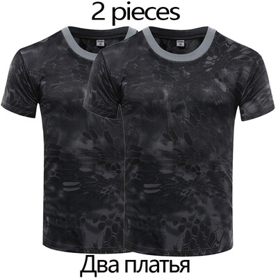 Tricou de luptă tactic de camuflaj cu uscare rapidă pentru bărbați Tricou militar pentru armata Camo Sport în aer liber Drumeții Vânătoare Climping Haine