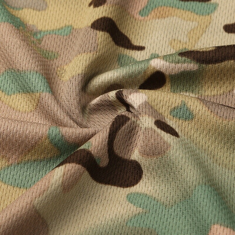 Tricou de luptă tactic de camuflaj cu uscare rapidă pentru bărbați Tricou militar pentru armata Camo Sport în aer liber Drumeții Vânătoare Climping Haine