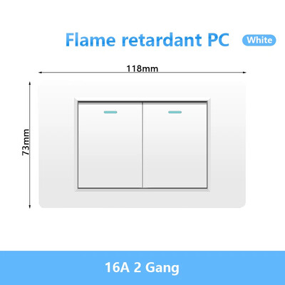 118 Tüüp Brasiilia Korea AU USA standardne seinavalgusti lüliti 16A PC paneel Toide ON VÄLJAS 1/2/3/4/Gangi kahesuunaline klahvlüliti