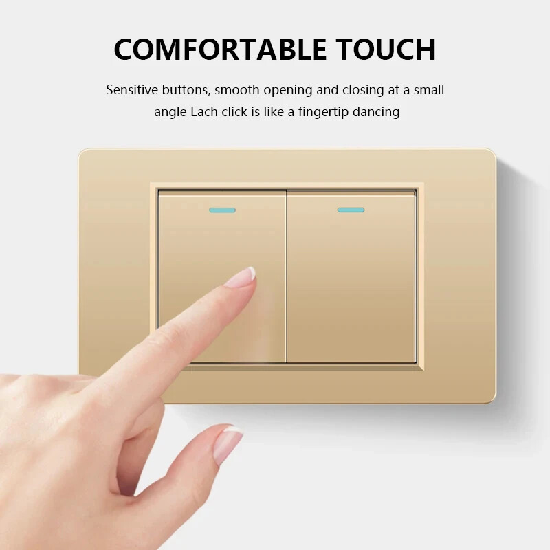 118 Tüüp Brasiilia Korea AU USA standardne seinavalgusti lüliti 16A PC paneel Toide ON VÄLJAS 1/2/3/4/Gangi kahesuunaline klahvlüliti