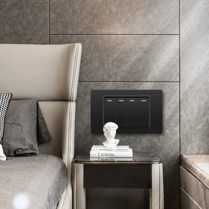 118 Tüüp Brasiilia Korea AU USA standardne seinavalgusti lüliti 16A PC paneel Toide ON VÄLJAS 1/2/3/4/Gangi kahesuunaline klahvlüliti