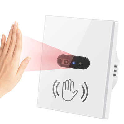 Έξυπνος διακόπτης φωτός υπέρυθρου τοίχου AXUS EU US Αισθητήρας υπερύθρων χωρίς αφή 220V 110V Πίνακας οθόνης από γυαλί Ηλεκτρική λάμπα ενεργοποίησης εκτός λειτουργίας