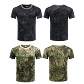 Jauns Tactical Kamuflāžas Apģērbs Medības Ātri Dry Dry T-krekls Vīriešu Elpojošs O Kakla krekls Piedurknes Medības Ikdienas Tīras Kokvilnas T-krekls