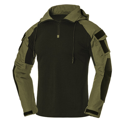 Tricou tactic militar pentru bărbați, uniformă de camuflaj Airsoft Paintball CP, cămașă de luptă de vânătoare, îmbrăcăminte de camping