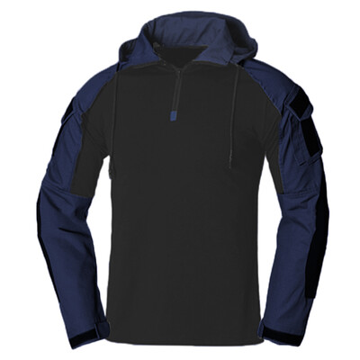 Tricou tactic militar pentru bărbați, uniformă de camuflaj Airsoft Paintball CP, cămașă de luptă de vânătoare, îmbrăcăminte de camping