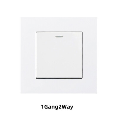 Avoiri seinavalgusti lüliti arvuti plastpaneel valge klapplüliti 1 2 3 4 1 2-suunalised nupplülitid kodu jaoks 86 mm x 86 mm 220 V