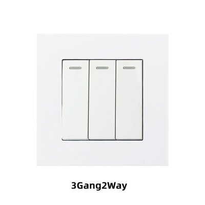 Avoiri seinavalgusti lüliti arvuti plastpaneel valge klapplüliti 1 2 3 4 1 2-suunalised nupplülitid kodu jaoks 86 mm x 86 mm 220 V