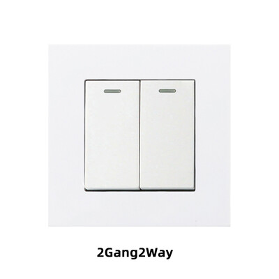 Avoiri seinavalgusti lüliti arvuti plastpaneel valge klapplüliti 1 2 3 4 1 2-suunalised nupplülitid kodu jaoks 86 mm x 86 mm 220 V