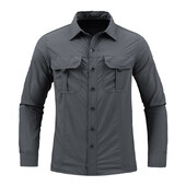 Cargo Shirt Wild Hunting Felszerelés Katonai kiképző harci ing Férfi üzleti hosszú ujjú pamut ing Ruházat Fekete blúzok 5XL