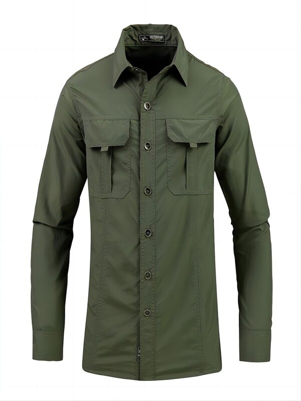 Cargo Shirt Wild Hunting Felszerelés Katonai kiképző harci ing Férfi üzleti hosszú ujjú pamut ing Ruházat Fekete blúzok 5XL