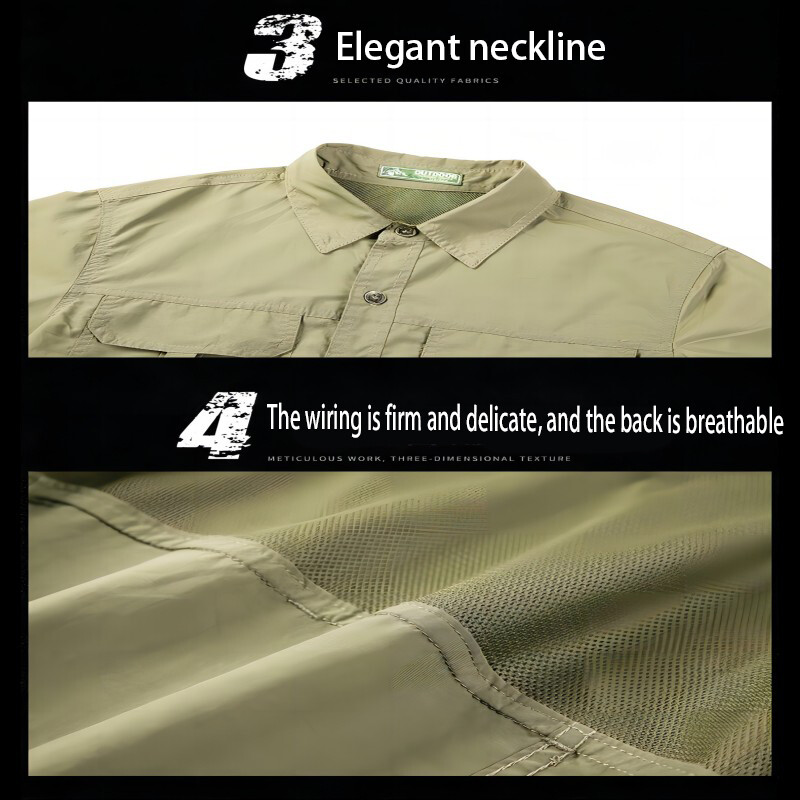 Cargo Shirt Wild Hunting Felszerelés Katonai kiképző harci ing Férfi üzleti hosszú ujjú pamut ing Ruházat Fekete blúzok 5XL