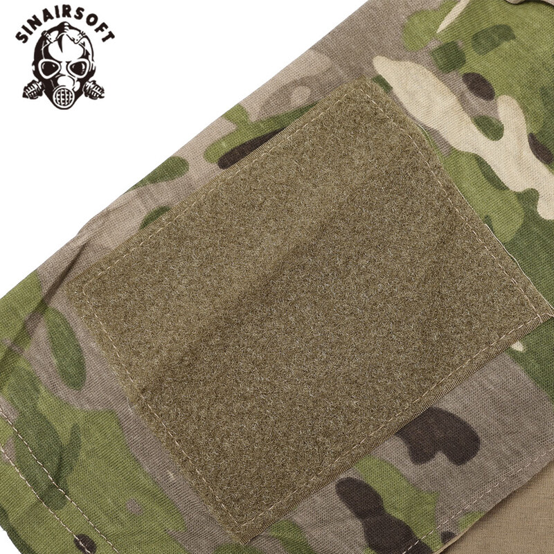 Tactics Cămașă cu gât rotund pentru bărbați, cu mânecă scurtă, din bumbac de camuflaj, tricou respirabil, sport, drumeții, vară, uscare rapidă, tricouri subțiri