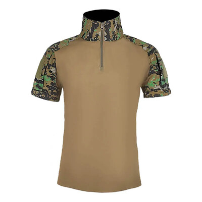 Tricouri de vară pentru bărbați Desert Digital, tactice, cu mânecă scurtă, de luptă, de vânătoare, de camuflaj, din bumbac, de îmbrăcăminte pentru paintball