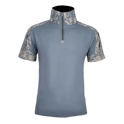 Tricouri de vară pentru bărbați Desert Digital, tactice, cu mânecă scurtă, de luptă, de vânătoare, de camuflaj, din bumbac, de îmbrăcăminte pentru paintball