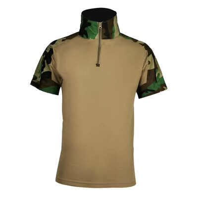 Tricouri de vară pentru bărbați Desert Digital, tactice, cu mânecă scurtă, de luptă, de vânătoare, de camuflaj, din bumbac, de îmbrăcăminte pentru paintball